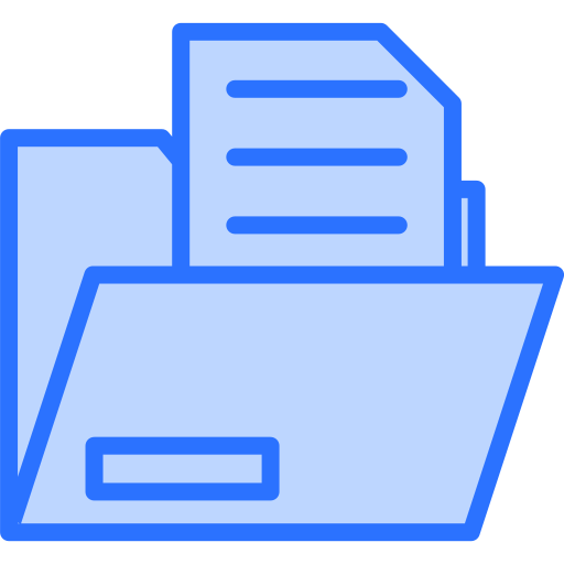 file and folder Generic Blue icon