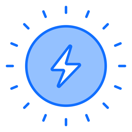 太陽エネルギー Generic Blue icon