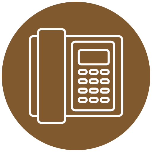 telefon stacjonarny Generic Flat ikona