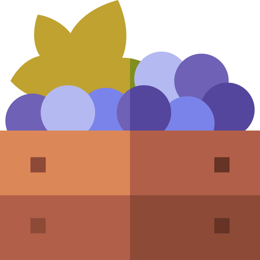 Grapes Basic Straight Flat icon