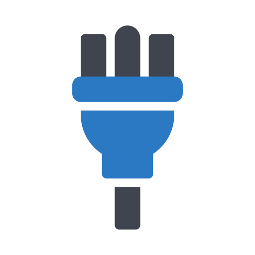 Power plug Generic Blue icon