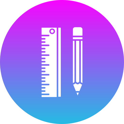 Ruler and pencil Generic Flat Gradient icon