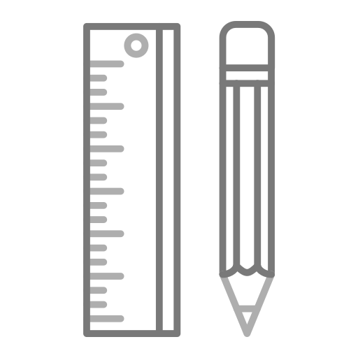 눈금자와 연필 Generic Grey icon