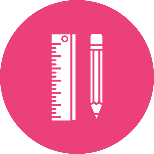 Ruler and pencil Generic Mixed icon