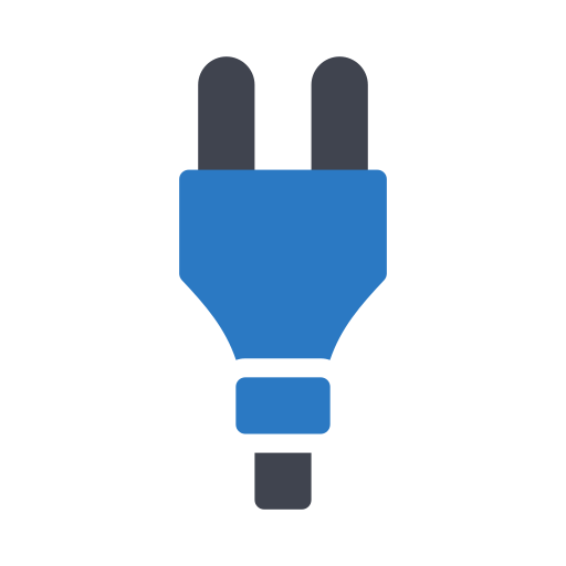 コンセント Generic Blue icon
