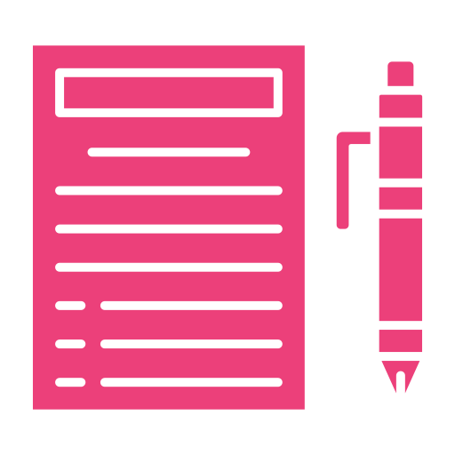 Ручка и бумага Generic Flat иконка