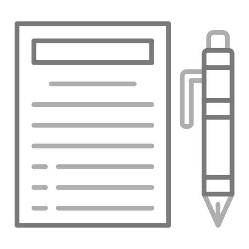 Pen and paper Generic Grey icon