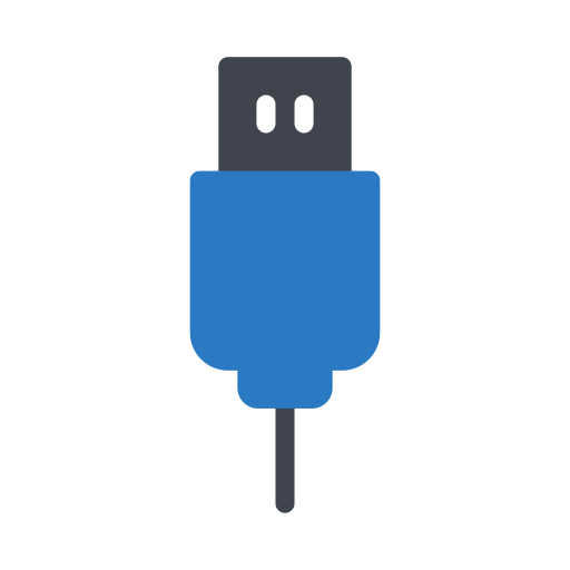 conexión usb Generic Blue icono