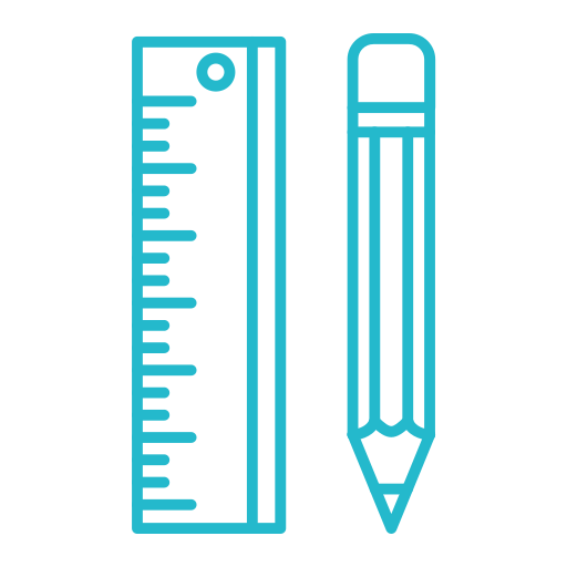 righello e matita Generic Simple Colors icona