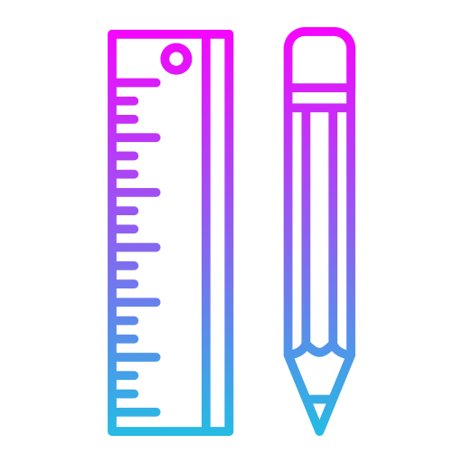 righello e matita Generic Gradient icona