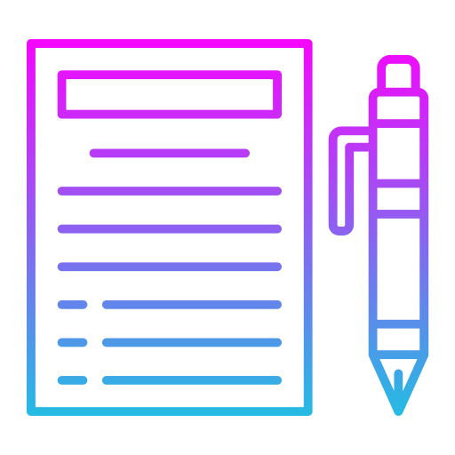 Pen and paper Generic Gradient icon