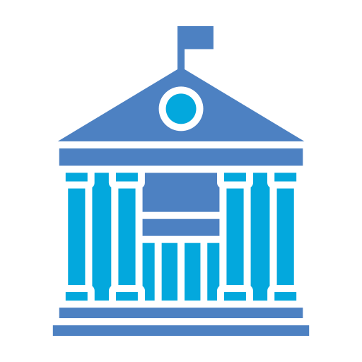 Government building Generic Blue icon