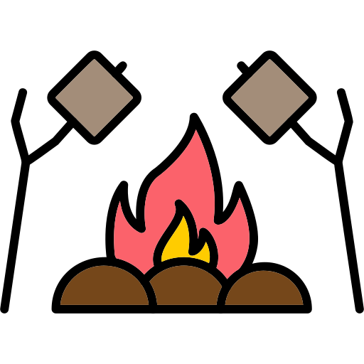 たき火 Generic Outline Color icon