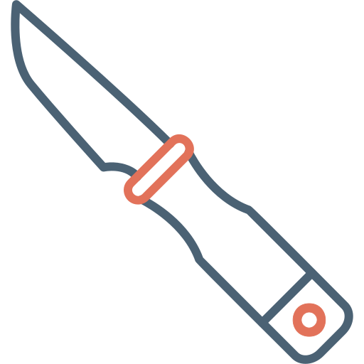 lama del coltello Generic Outline Color icona