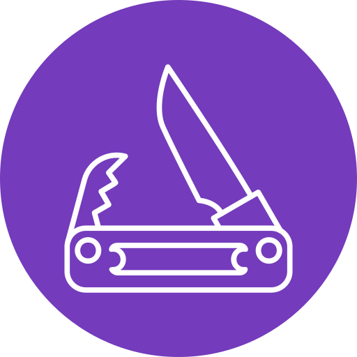 coltello tascabile Generic Flat icona