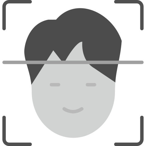 reconocimiento facial Generic Grey icono