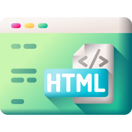 html 3D Color icon