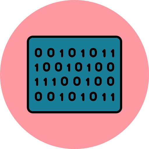 codice binario Generic Outline Color icona