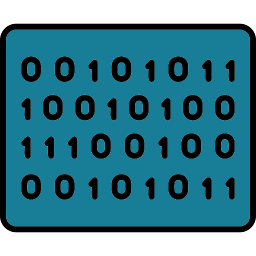 Binary code Generic Outline Color icon