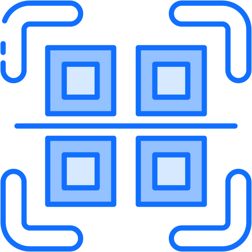 Bar code Generic Blue icon