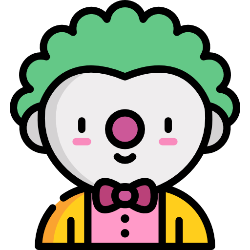 Clown Kawaii Lineal color icon