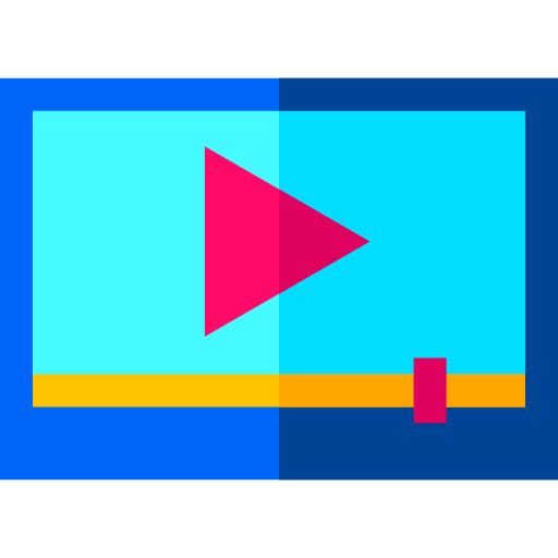 비디오 Basic Straight Flat icon