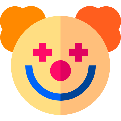 clown Basic Straight Flat icoon