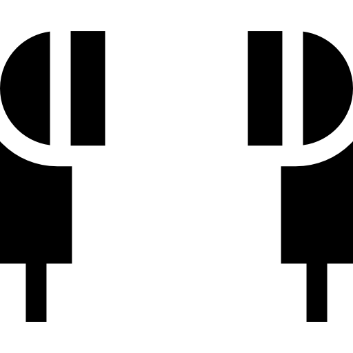 이어폰 Basic Straight Filled icon
