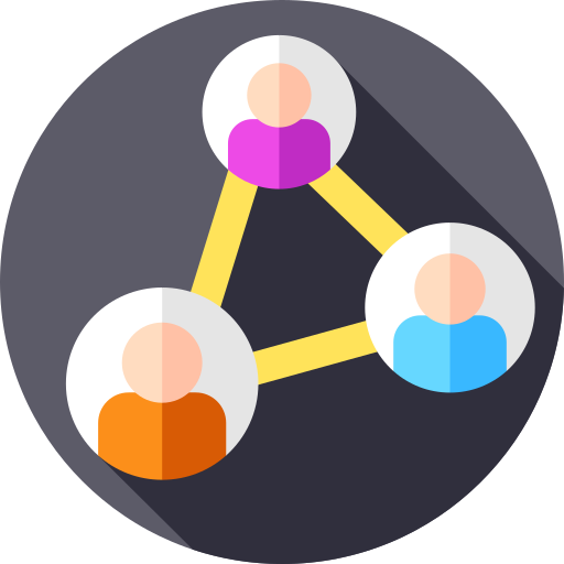 conectando Flat Circular Flat icono
