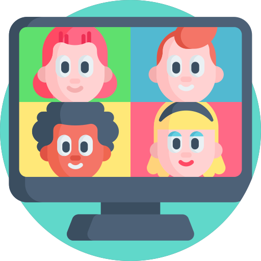 Video Conference Detailed Flat Circular Flat icon