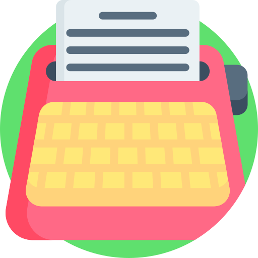 schrijfmachine Detailed Flat Circular Flat icoon