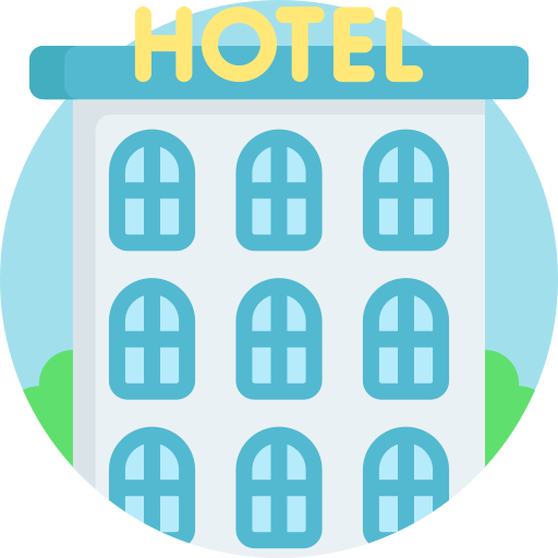 hotel Detailed Flat Circular Flat icoon