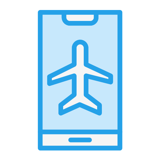 Airplane mode Generic Blue icon
