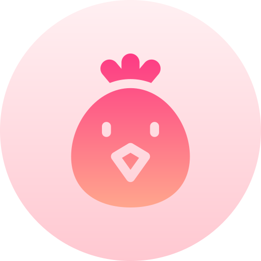 Chicken Basic Gradient Circular icon