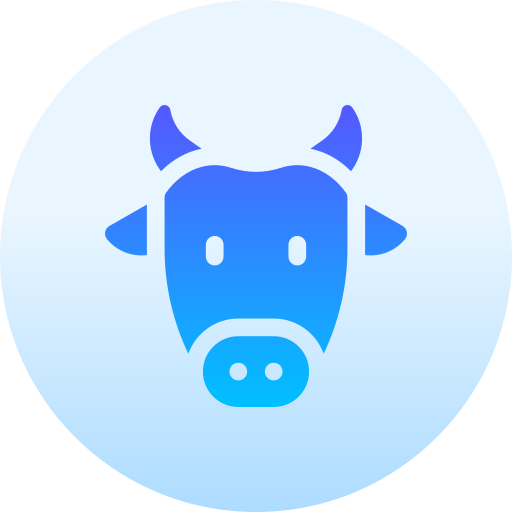 Cow Basic Gradient Circular icon