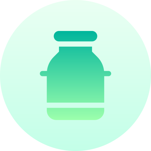 butelka mleka Basic Gradient Circular ikona
