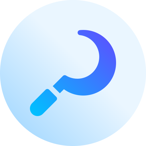 Sickle Basic Gradient Circular icon