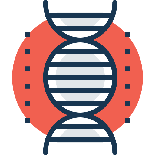 dna-structuur Generic Rounded Shapes icoon