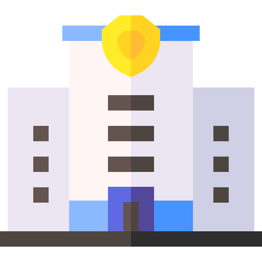 estación de policía Basic Straight Flat icono