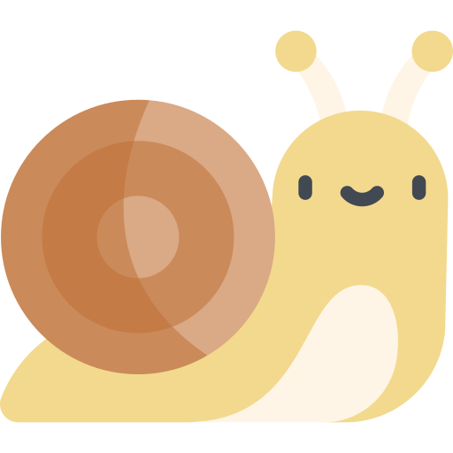 caracol Kawaii Flat icono