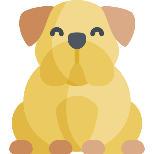 Собака Kawaii Flat иконка
