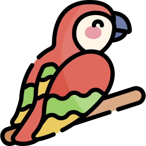 コンゴウインコ Kawaii Lineal color icon