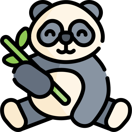 panda Kawaii Lineal color icon