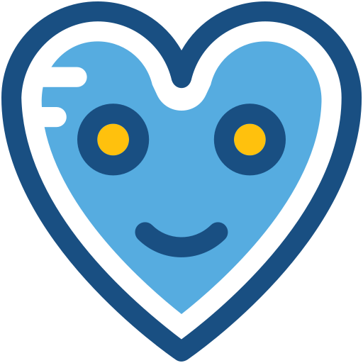 Happy heart Generic Outline Color icon