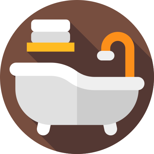 Bathtub Flat Circular Flat icon