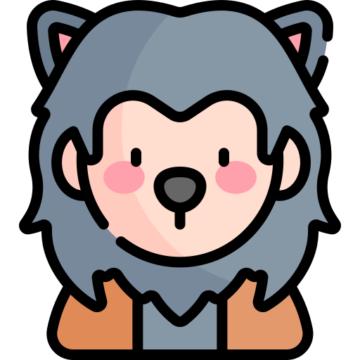 Werewolf Kawaii Lineal color icon