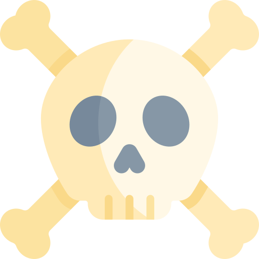 頭蓋骨 Kawaii Flat icon