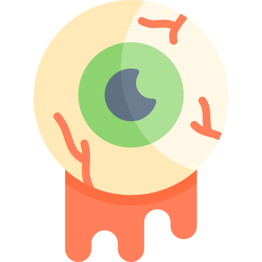 globo ocular Kawaii Flat icono