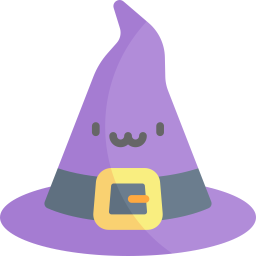 魔女の帽子 Kawaii Flat icon