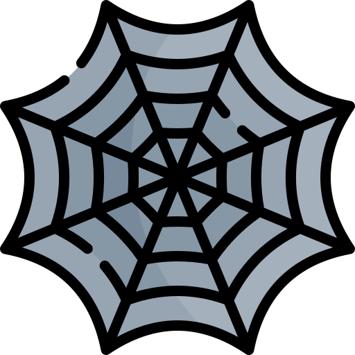 spinnenweb Kawaii Lineal color icoon